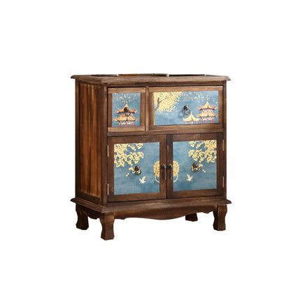 12 "D Massivholz Kommode Traditionelle Lagerentlebter mit Schubladen