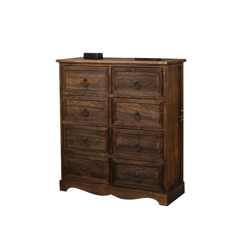 Commode en bois massif de 12 "d commode de rangement traditionnel avec tiroirs