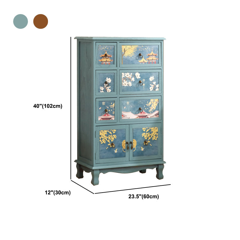 12 "D Massivholz Kommode Traditionelle Lagerentlebter mit Schubladen