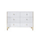 Modern Slate Top Storage Chest 16" D Horizontal Double Dresser with Drawers