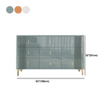 Modern Slate Top Storage Chest 16" D Horizontal Double Dresser with Drawers