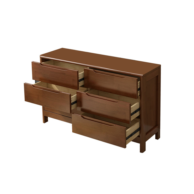 Chambre à poitrine de rangement en bois en caoutchouc moderne 16 "d commode rangement avec tiroirs