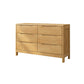 Chambre à poitrine de rangement en bois en caoutchouc moderne 16 "d commode rangement avec tiroirs