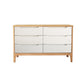 Modern Rubber Wood Storage Chest Bedroom 16" D Storage Chest Dresser with Drawers
