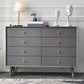 Modern Solid Wood Storage Chest Bedroom 16" D Storage Chest Dresser with Drawers