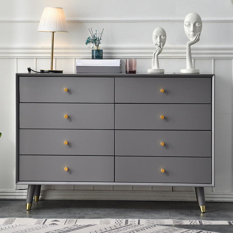 Chambre coffre de rangement en bois massif moderne 16 "d commode de rangement avec tiroirs