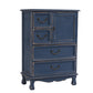 12" D Traditional Wooden Combo Dresser Bedroom Storage Chest Dresser with Drawers and Door 23"L x 13"W x 33"H Blue Clearhalo 'Bedroom Furniture' 'Dressers & Chests' 'dressers_chests' 'furn' 'furn_dressers_chests' 'Furniture' 5659552