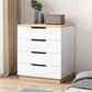 Cómoda vertical de almacenamiento para dormitorio, cómoda de lencería de madera moderna de 16" D con cajones