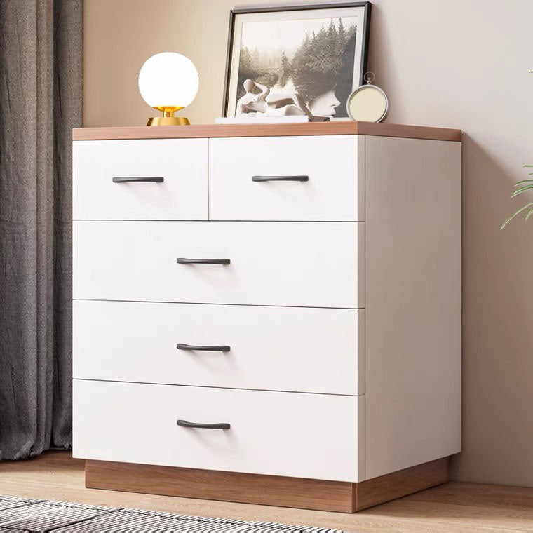 Cómoda vertical de almacenamiento para dormitorio, cómoda de lencería de madera moderna de 16" D con cajones