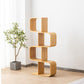 Geometry Bamboo Bookshelf Modern Style Bookcase for Home Office 22" W X 9" D