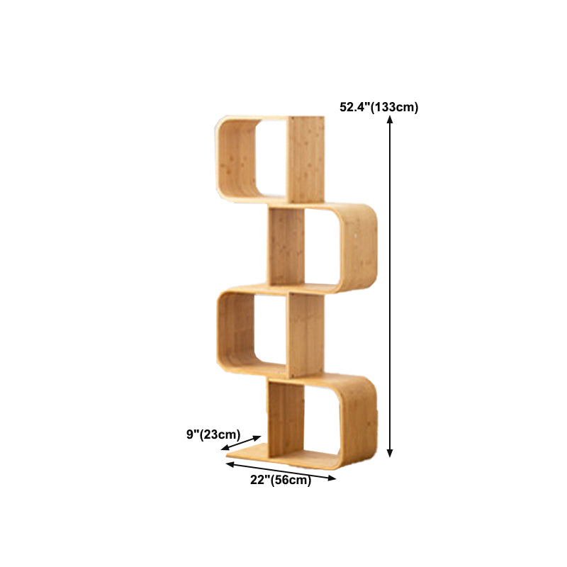 Geometry Bamboo Bookshelf Modern Style Bookcase for Home Office 22" W X 9" D Clearhalo 'Bookcases' 'furn' 'furn_bookcases' 'Furniture' 'Office Furniture' 5659640