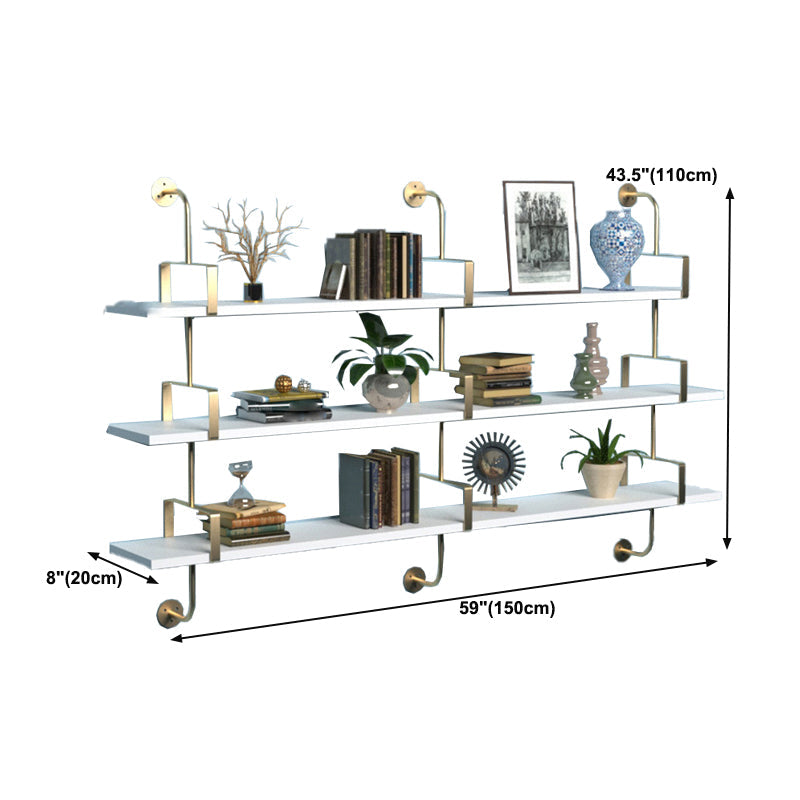 Wand montiert massives Holzbuchhandel modernes Bücherregal mit Regal, 8 "D.