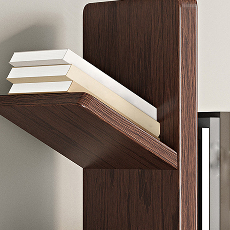 ジオメトリラバーウッド本棚モダンベッドルーム本棚棚付き22 "W x 12" D