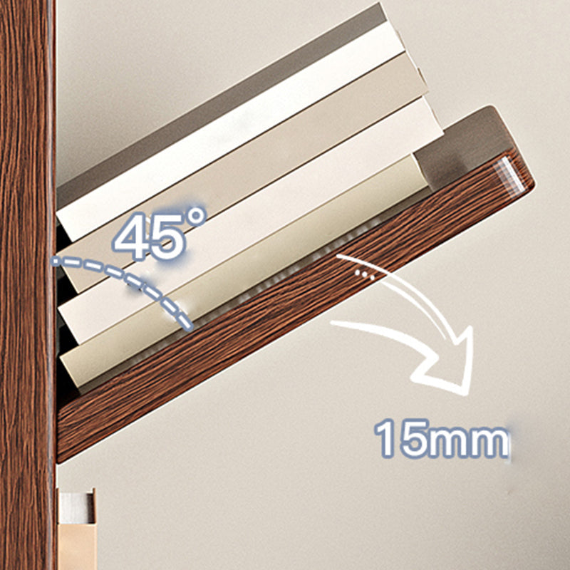 ジオメトリラバーウッド本棚モダンベッドルーム本棚棚付き22 "W x 12" D