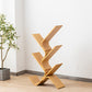 Geometry Bamboo Bookshelf Modern Bedroom Bookcase with Shelf 23.2" W X 8" D