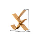 Geometry Bamboo Bookshelf Modern Bedroom Bookcase with Shelf 23.2" W X 8" D