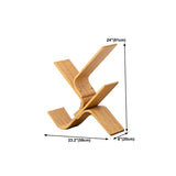 Geometry Bamboo Bookshelf Modern Bedroom Bookcase with Shelf 23.2" W X 8" D