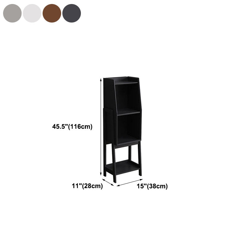 Geometry Wooden Bookshelf Modern Style Bookcase for Bedroom , 15" W X 11" D