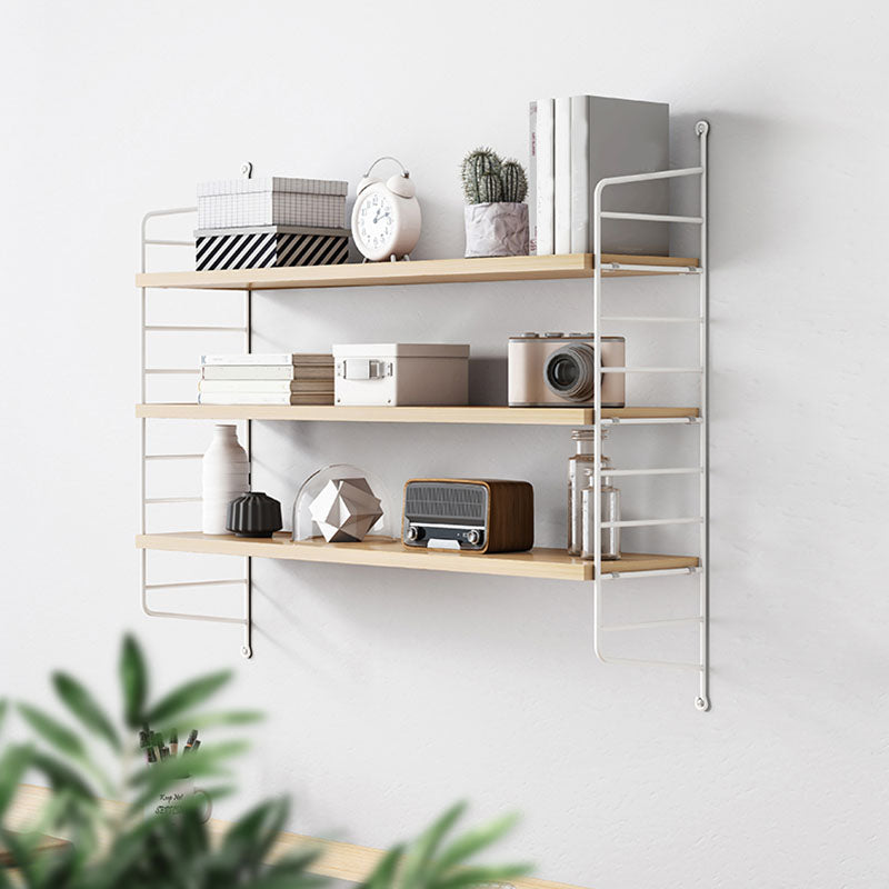 Wall-mount Bookshelf Modern Wooden Bookcase with Multi Shelves
