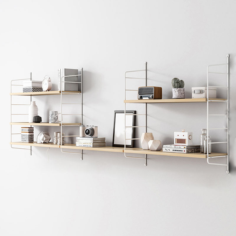 Wall-mount Bookshelf Modern Wooden Bookcase with Multi Shelves