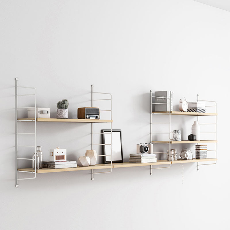 Wall-mount Bookshelf Modern Wooden Bookcase with Multi Shelves