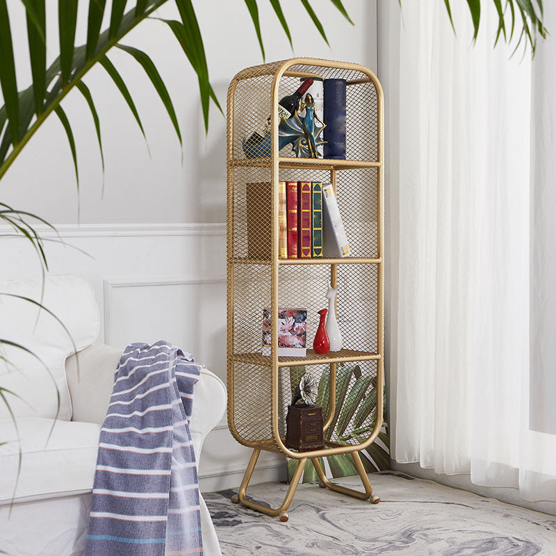 12インチメタルブックシェルフモダンクローズドストレージブックケース3色の