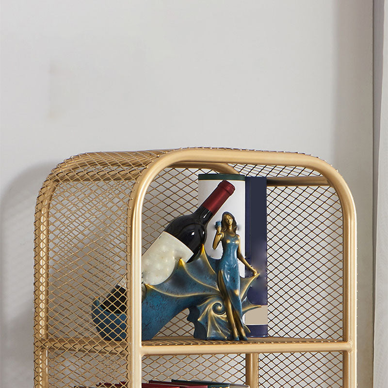 12インチメタルブックシェルフモダンクローズドストレージブックケース3色の