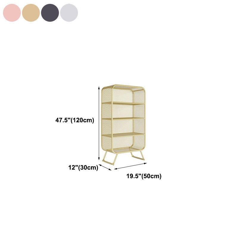 12インチメタルブックシェルフモダンクローズドストレージブックケース3色の