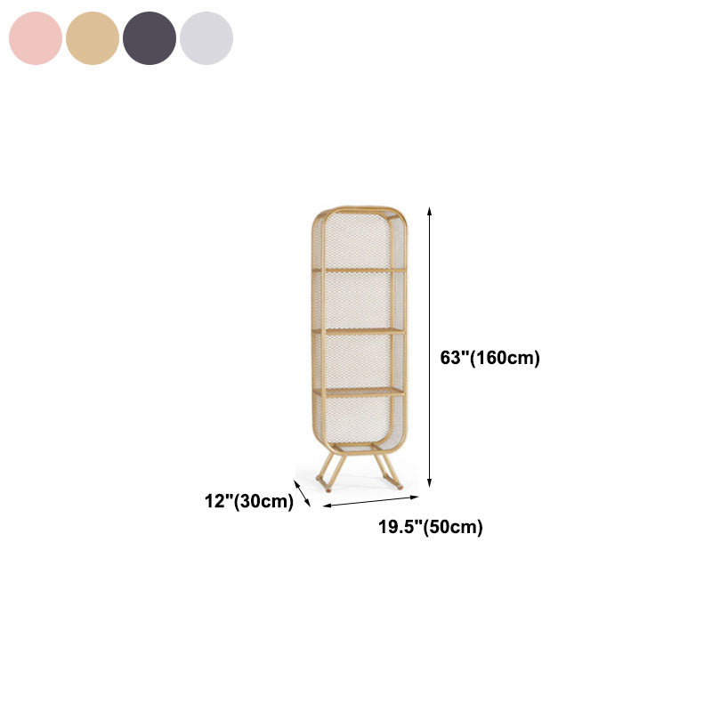 12インチメタルブックシェルフモダンクローズドストレージブックケース3色の