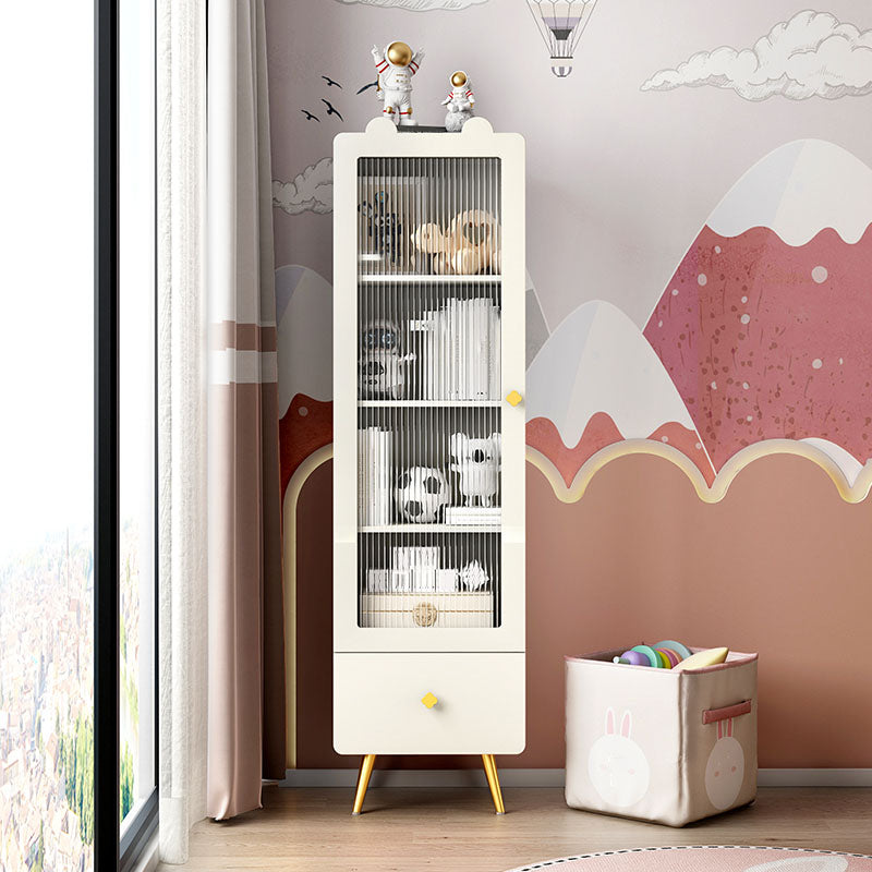 14" D Wooden Bookshelf Modern Closed Storage Bookcase with Drawer and Door Clearhalo 'Bookcases' 'furn' 'furn_bookcases' 'Furniture' 'Office Furniture' 5659957