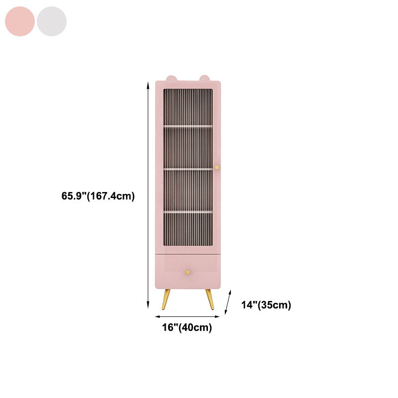 14" D Wooden Bookshelf Modern Closed Storage Bookcase with Drawer and Door Clearhalo 'Bookcases' 'furn' 'furn_bookcases' 'Furniture' 'Office Furniture' 5659967