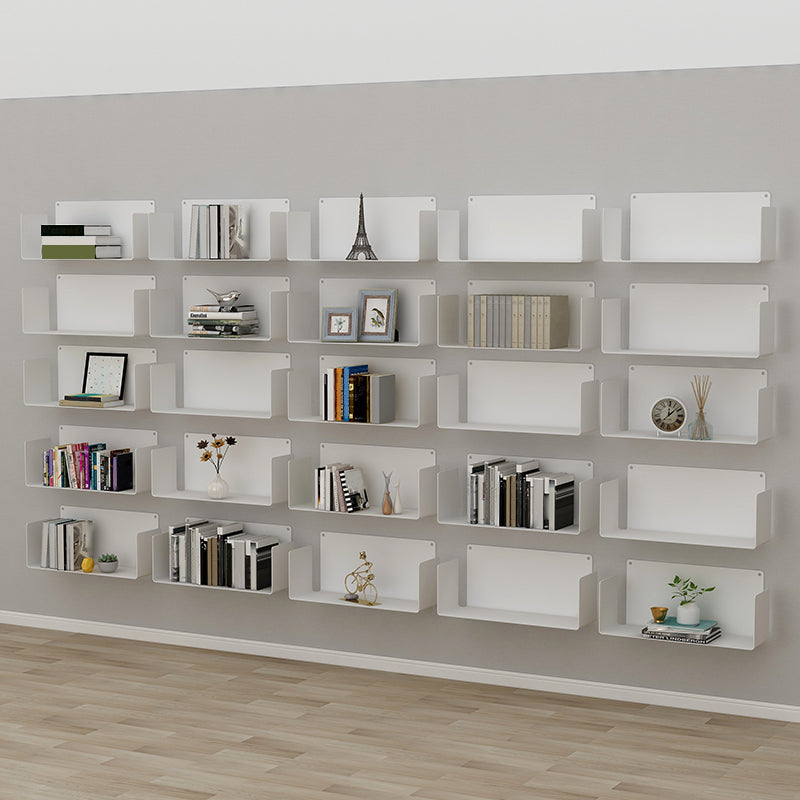 Metal Wall-mount Bookshelf Modern Closed Storage Bookcase with 1 Shelf , 8" D X 8" H Clearhalo 'Bookcases' 'furn' 'furn_bookcases' 'Furniture' 'Office Furniture' 5659968