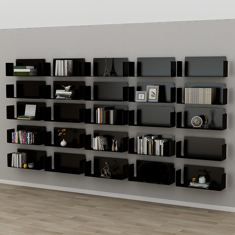 Metal Wall-mount Bookshelf Modern Closed Storage Bookcase with 1 Shelf , 8" D X 8" H Clearhalo 'Bookcases' 'furn' 'furn_bookcases' 'Furniture' 'Office Furniture' 5659971