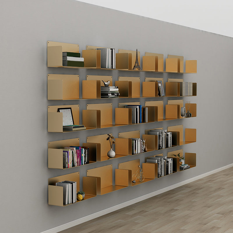 Metal Wall-mount Bookshelf Modern Closed Storage Bookcase with 1 Shelf , 8" D X 8" H Clearhalo 'Bookcases' 'furn' 'furn_bookcases' 'Furniture' 'Office Furniture' 5659973