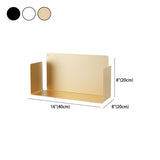 Metal Wall-mount Bookshelf Modern Closed Storage Bookcase with 1 Shelf , 8" D X 8" H Clearhalo 'Bookcases' 'furn' 'furn_bookcases' 'Furniture' 'Office Furniture' 5659985