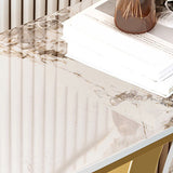 Consola de hierro Glam Slate Table Medio Moon Stain Resistente a la consola resistente a los rasguños