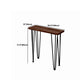 Tavolo da console top in legno massiccio da 31,5 "H con gambe metalliche moderne