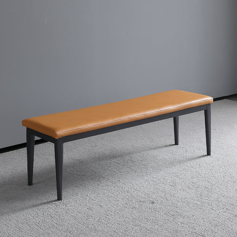 Modern Solid Color Seating Bench Upholstered Bench with Cushioned 48"L x 17"W x 19"H Orange Clearhalo 'Benches' 'Chairs & Seating' 'furn' 'furn_benches' 'Furniture' 'Living Room Furniture' 5660308