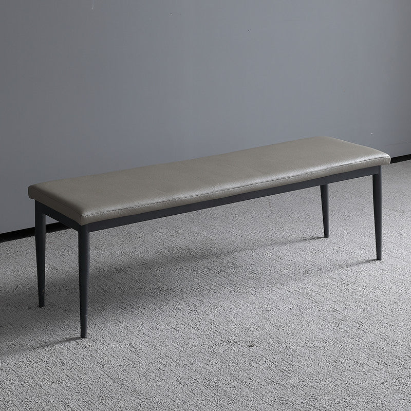 Modern Solid Color Seating Bench Upholstered Bench with Cushioned 40"L x 17"W x 19"H Gray Clearhalo 'Benches' 'Chairs & Seating' 'furn' 'furn_benches' 'Furniture' 'Living Room Furniture' 5660309