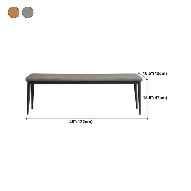 Modern Solid Color Seating Bench Upholstered Bench with Cushioned Clearhalo 'Benches' 'Chairs & Seating' 'furn' 'furn_benches' 'Furniture' 'Living Room Furniture' 5660324