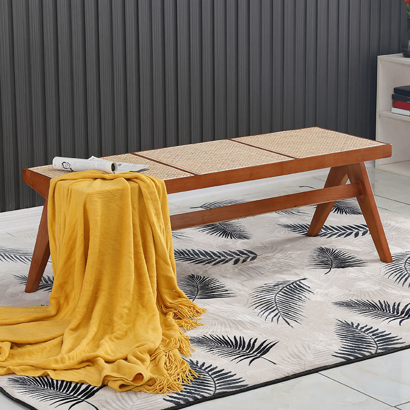 17.7"H Modern Bench Entryway and Bedroom Solid Wood Seating Bench with X-Legs Clearhalo 'Benches' 'Chairs & Seating' 'furn' 'furn_benches' 'Furniture' 'Living Room Furniture' 5660340