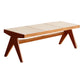 17.7"H Modern Bench Entryway and Bedroom Solid Wood Seating Bench with X-Legs 50"L x 20"W x 18"H Cherry Wood Clearhalo 'Benches' 'Chairs & Seating' 'furn' 'furn_benches' 'Furniture' 'Living Room Furniture' 5660342