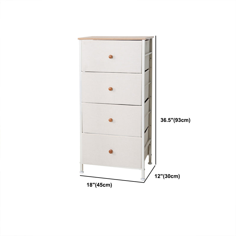 Zeitgenössische Aufbewahrungsstabs -Stoff -Mülleimer Brust mit Schubladen für Zuhause/Büro