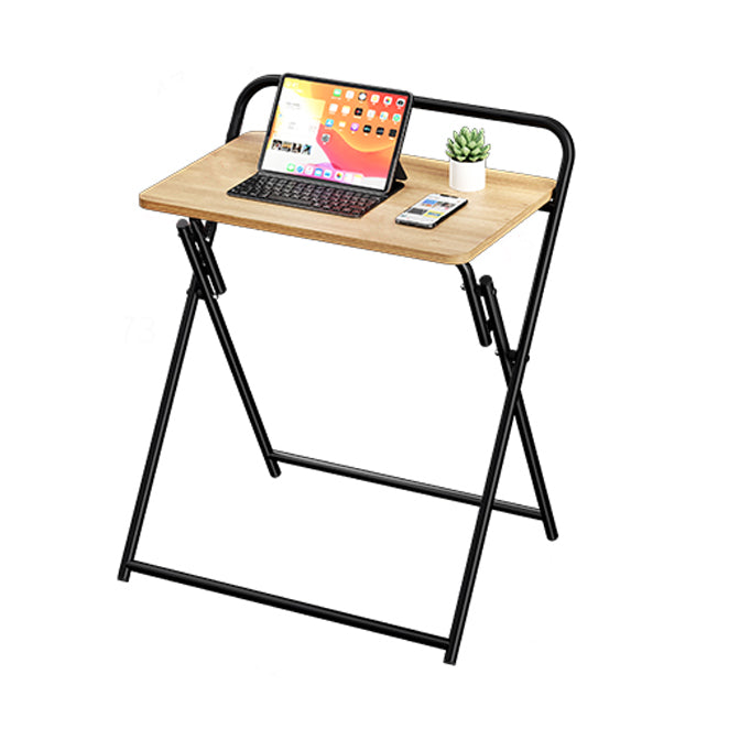 Modern Style Wooden Office Desk Rectangular Folding Writing Desk for Home 25.6"L x 15.7"W x 28.7"H Black No Shelf Clearhalo 'furn' 'furn_office_desk' 'Furniture' 'Office Desks' 'Office Furniture' 'office_desk' 5660438