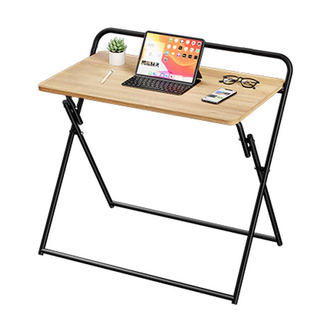 Modern Style Wooden Office Desk Rectangular Folding Writing Desk for Home 31"L x 19"W x 29"H Black No Shelf Clearhalo 'furn' 'furn_office_desk' 'Furniture' 'Office Desks' 'Office Furniture' 'office_desk' 5660440