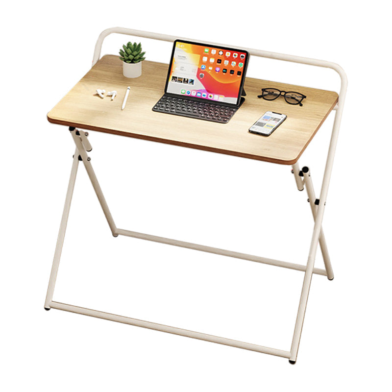 Modern Style Wooden Office Desk Rectangular Folding Writing Desk for Home 31"L x 19"W x 29"H White No Shelf Clearhalo 'furn' 'furn_office_desk' 'Furniture' 'Office Desks' 'Office Furniture' 'office_desk' 5660443