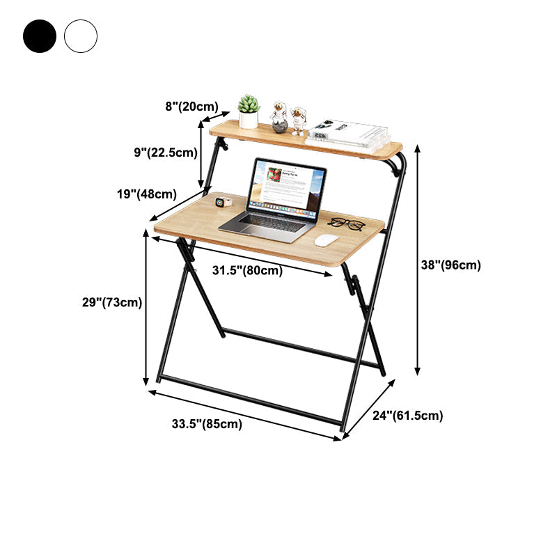 Modern Style Wooden Office Desk Rectangular Folding Writing Desk for Home Clearhalo 'furn' 'furn_office_desk' 'Furniture' 'Office Desks' 'Office Furniture' 'office_desk' 5660454