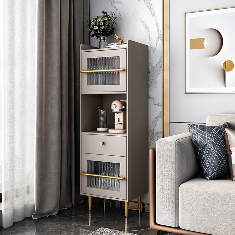 Scheda laterale in stile moderno deposito aperto con armadi di vetro per sala da pranzo in cucina