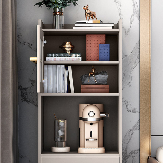 Scheda laterale in stile moderno deposito aperto con armadi di vetro per sala da pranzo in cucina