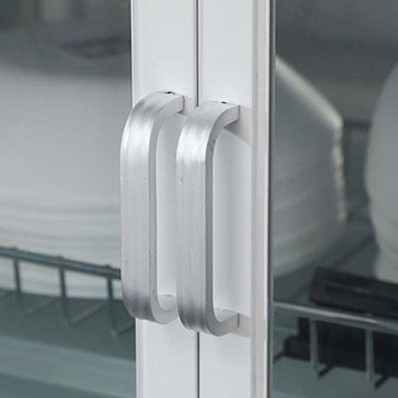 Cuccatura bianca Cucina supporto in metallo moderno porte in vetro a buffet